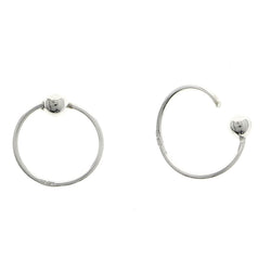 Mi Amore 925 Sterling Silver Hoop-Earrings Silver
