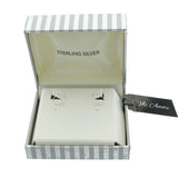 Mi Amore 925 Sterling Silver Hoop-Earrings Silver
