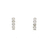 Mi Amore 925 Sterling Silver Stud-Earrings Silver