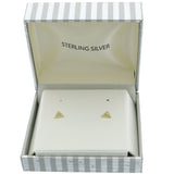 Mi Amore 925 Sterling Silver Triangle Stud-Earrings Gold-Vermeil