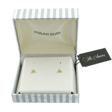 Mi Amore 925 Sterling Silver Triangle Stud-Earrings Gold-Vermeil