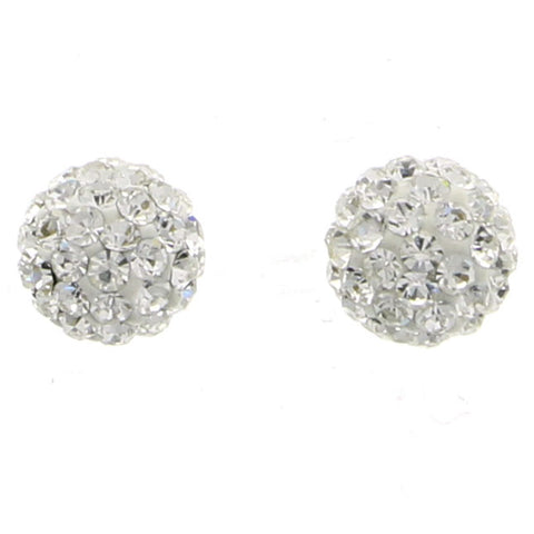 Mi Amore 925 Sterling Silver Stud-Earrings Silver