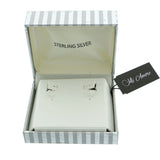 Mi Amore 925 Sterling Silver Hoop-Earrings Silver