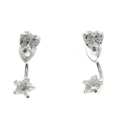 Mi Amore 925 Sterling Silver Dangle-Earrings Silver