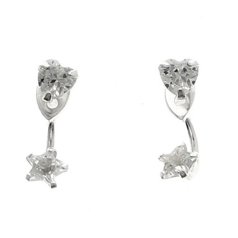 Mi Amore 925 Sterling Silver Dangle-Earrings Silver
