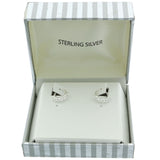 Mi Amore 925 Sterling Silver Hoop-Earrings Silver