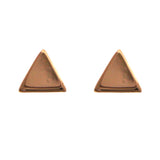Mi Amore 925 Sterling Silver Triangle Stud-Earrings Gold-Vermeil