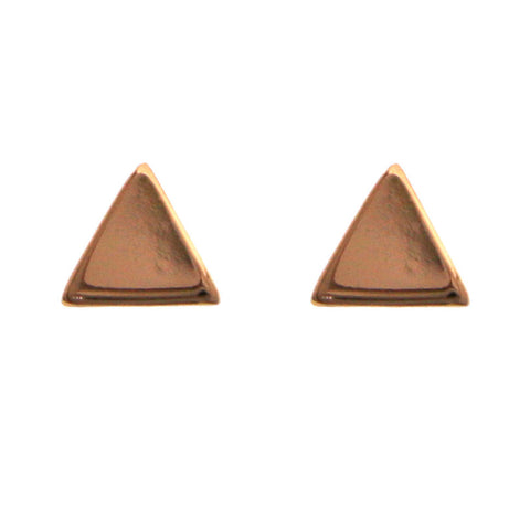 Mi Amore 925 Sterling Silver Triangle Stud-Earrings Gold-Vermeil