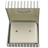 Mi Amore 925 Sterling Silver Triangle Stud-Earrings Gold-Vermeil