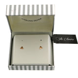 Mi Amore 925 Sterling Silver Triangle Stud-Earrings Gold-Vermeil