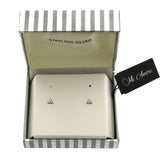 Mi Amore 925 Sterling Silver Triangle Stud-Earrings Gold-Vermeil