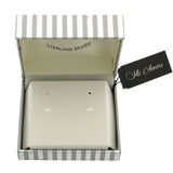 Mi Amore 925 Sterling Silver Triangle Stud-Earrings Silver
