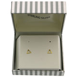 Mi Amore 925 Sterling Silver Triangle Stud-Earrings Gold-Vermeil