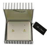 Mi Amore 925 Sterling Silver Triangle Stud-Earrings Gold-Vermeil