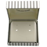 Mi Amore 925 Sterling Silver Heart Stud-Earrings Silver