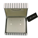 Mi Amore 925 Sterling Silver Heart Stud-Earrings Silver