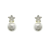 Mi Amore 925 Sterling Silver Star Stud-Earrings Silver