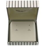 Mi Amore 925 Sterling Silver Triangle Stud-Earrings Silver
