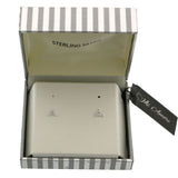 Mi Amore 925 Sterling Silver Triangle Stud-Earrings Silver