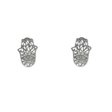 Mi Amore 925 Sterling Silver Hand of Fatima Stud-Earrings Silver