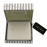 Mi Amore 925 Sterling Silver Hand of Fatima Stud-Earrings Silver