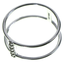Mi Amore 925 Sterling Silver Cubic-Zirconia Sized-Ring Silver & Clear Size 6.50