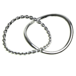 Mi Amore 925 Sterling Silver Sized-Ring Silver Size 6.50