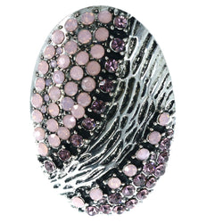 Mi Amore Zebra Stripe Adjustable-Ring Pink/Purple Size: Adjustable