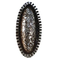 Mi Amore Flower Statement Adjustable-Ring Silver-Tone & Brown Size: Adjustable