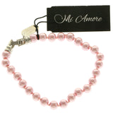 Mi Amore Braid Tassel Bracelet-Set Gold-Tone & White