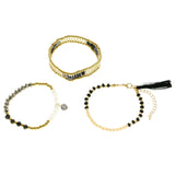 Mi Amore Adjustable Bracelet-Set Multicolor/Gold-Tone