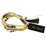 Mi Amore Adjustable Bracelet-Set Multicolor/Gold-Tone