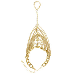 Mi Amore Ring Adjustable Extender Bangle-Bracelet Gold-Tone