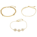 Mi Amore Adjustable Bracelet-Set Gold-Tone