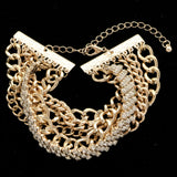 Mi Amore Adjustable Bangle-Bracelet Gold-Tone