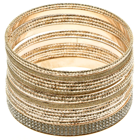Mi Amore Glitter Bracelet-Set Gold-Tone
