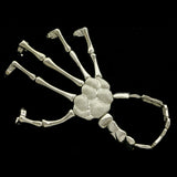 Mi Amore Skeleton Hand Ring Stretch-Bracelet Silver-Tone