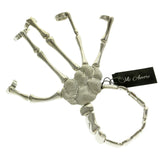 Mi Amore Skeleton Hand Ring Stretch-Bracelet Silver-Tone