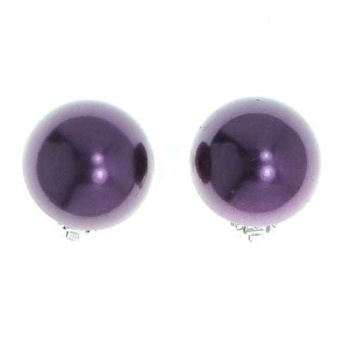Mi Amore Clip-On-Earrings Purple