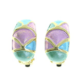 Mi Amore Clip-On-Earrings Gold-Tone/Multicolor