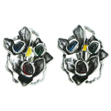 Mi Amore Clip-On-Earrings Silver-Tone/Multicolor