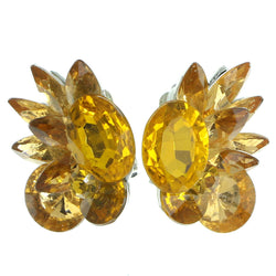 Mi Amore Clip-On-Earrings Silver-Tone/Orange