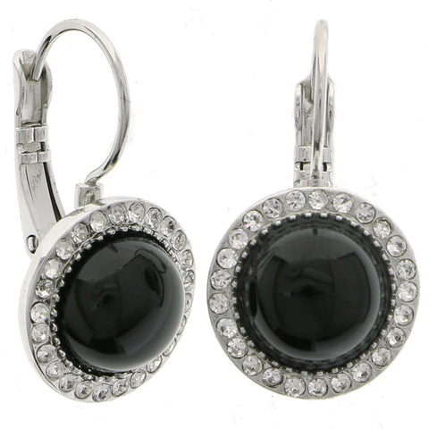 Mi Amore Dangle-Earrings Silver-Tone/Black