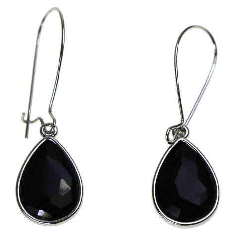 Mi Amore Dangle-Earrings Silver-Tone/Black