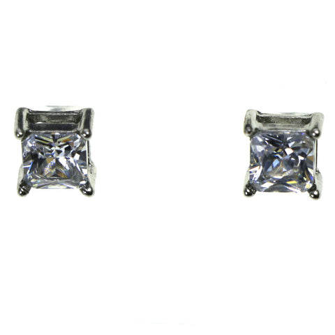 Mi Amore Stud-Earrings Silver-Tone/Clear