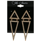 Mi Amore Triangle Dangle-Earrings Rose-Gold-Tone