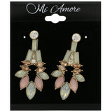 Mi Amore Dangle-Earrings Gold-Tone/Pink