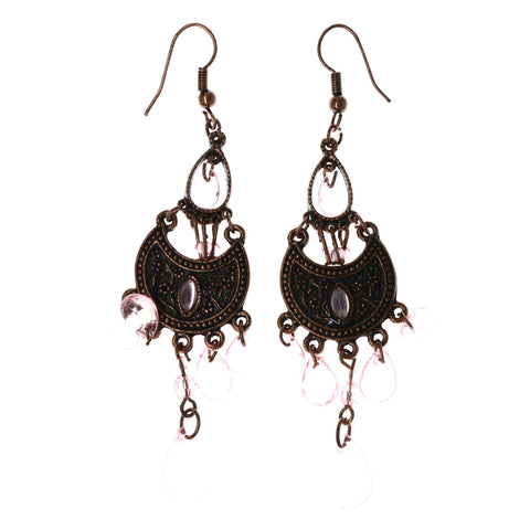 Mi Amore Faceted Dangle-Earrings Bronze-Tone