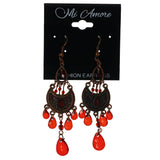 Mi Amore Faceted Dangle-Earrings Bronze-Tone