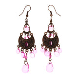 Mi Amore Faceted Dangle-Earrings Bronze-Tone